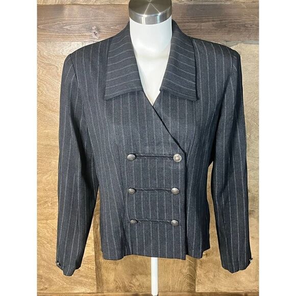 Perceptions by Irene B‎ Grey Pinstripe Blazer Size Unknown - Picture 1 of 5